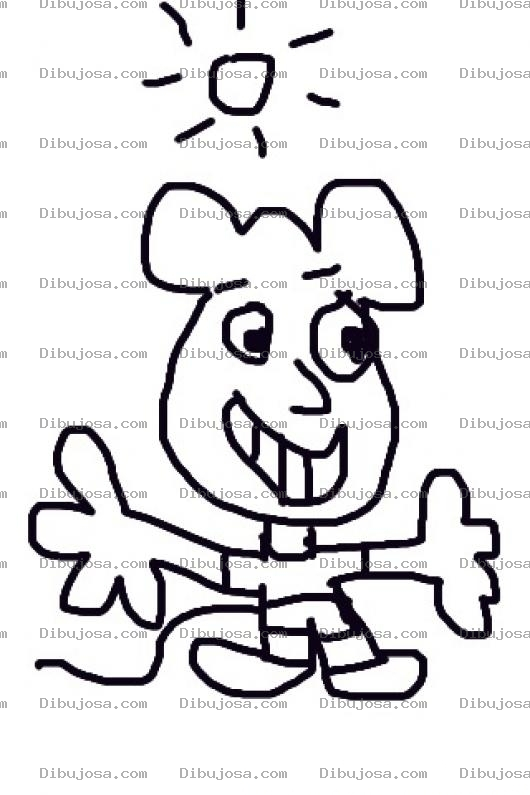 Dibujo para colorear Dibujo De Raton Contento Y Feliz Para Colorear