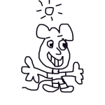 Dibujo para colorear Dibujo De Raton Contento Y Feliz Para Colorear