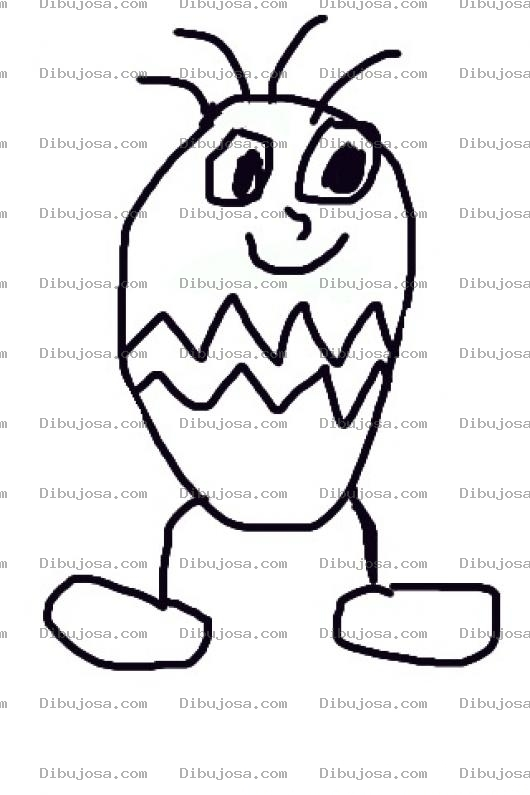 Dibujo para colorear Dibujo De Un Huevo Con Patas Para Colorear