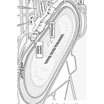 Dibujo para colorear Saratoga Race Track Coloring Page Pista Para Colorear Online