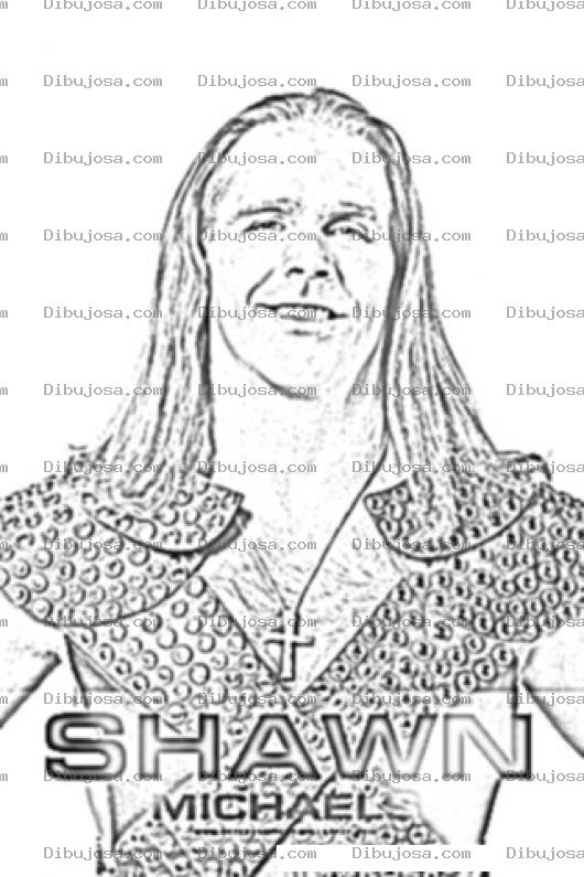 Dibujo para colorear Shawn Michaels Coloring Page Para Pintar Y Colorear Online