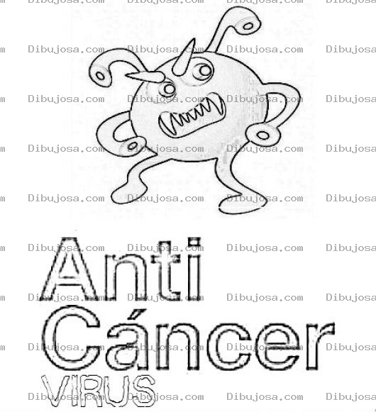 Dibujo para colorear Anti Cancer Virus Coloring Page Para Colorear Online