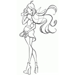 Dibujo para colorear Dibujo De Princesa En Minifalda Para Colorear