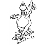 Dibujo para colorear Dibujo Para Colorear De Dinosaurio Correindo