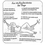 Dibujo para colorear Los 10 Mandamientos De Un Vago Para Colorear Online Pintar E Imprimir