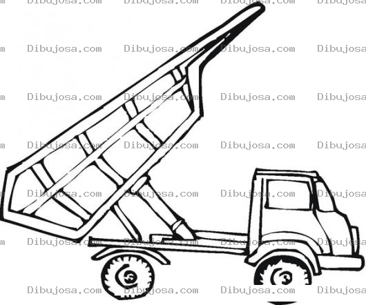 Dibujo para colorear Dibujo D Eun Camion De Palangana De Volteo Para Colorear Y Pintar