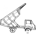 Dibujo para colorear Dibujo D Eun Camion De Palangana De Volteo Para Colorear Y Pintar