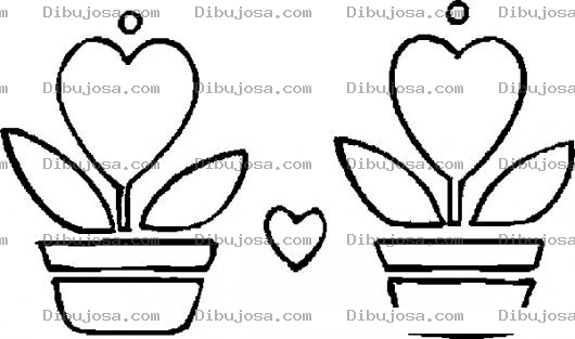 Dibujo para colorear Colorear Masetas Enamoradas