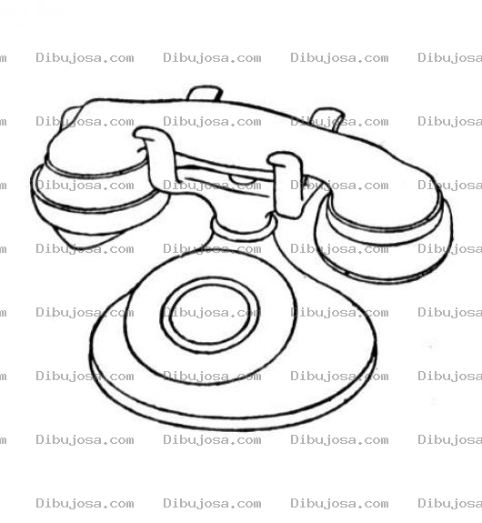 Dibujo para colorear Colorear Telefono Antiguo De Disco
