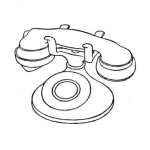 Dibujo para colorear Colorear Telefono Antiguo De Disco