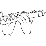 Dibujo para colorear Colorear Flauta Clarinete