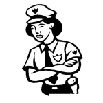 Dibujo para colorear Dibujo Para Colorear De Una Mujer Policia