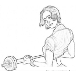 Dibujo para colorear Dibujo De Una Entrenadora Personal De Gimnasio Para Colorear