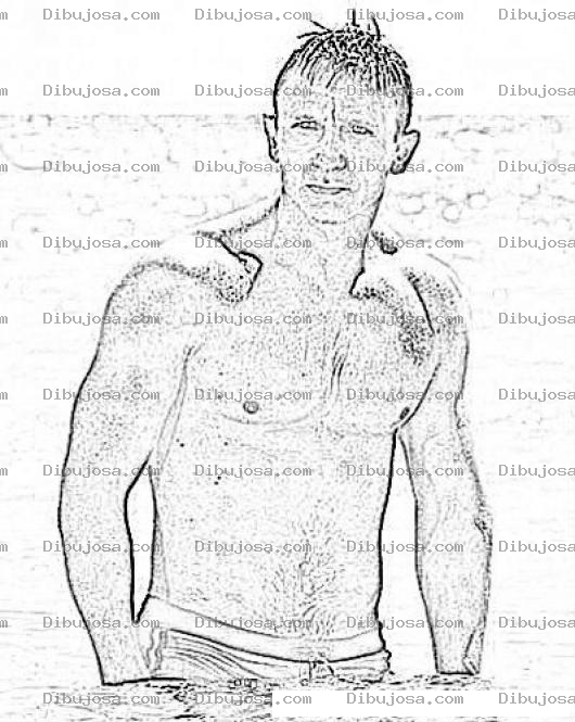 Dibujo para colorear Daniel Craig Coloring Page