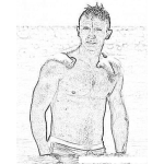 Dibujo para colorear Daniel Craig Coloring Page