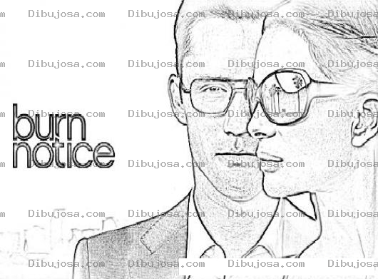 Dibujo para colorear Burn Notice Coloring Page Para Pintar Y Colorear