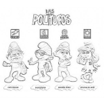 Dibujo para colorear Los Politufos Papa Pisuger Baldizosofo Grunon Perez Y Pitufina De Arzu Para Colorear Y Pintar