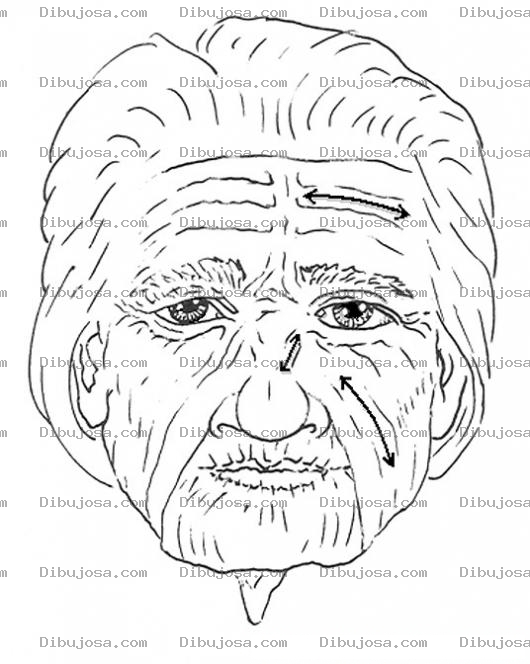 Dibujo para colorear Cara De Viejito Arrugado Para Colorear