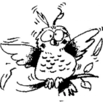 Dibujo para colorear Dibujo De Buho Asustado Para Colorear Tecolote Espantado