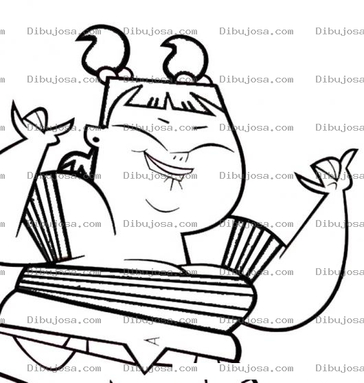Dibujo para colorear Dibujo De Gordita Feliz Para Colorear Y Pintar