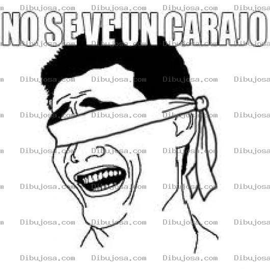 Dibujo para colorear Dibujo Para Clorear A Un Hombre Con Los Ojos Vendados Diciendo No Se Ve Un Carajo