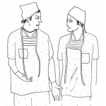 Dibujo para colorear Dibujo Para Clorear Doctores Discutiendo Honorarios Medicos Despues De Una Operacion