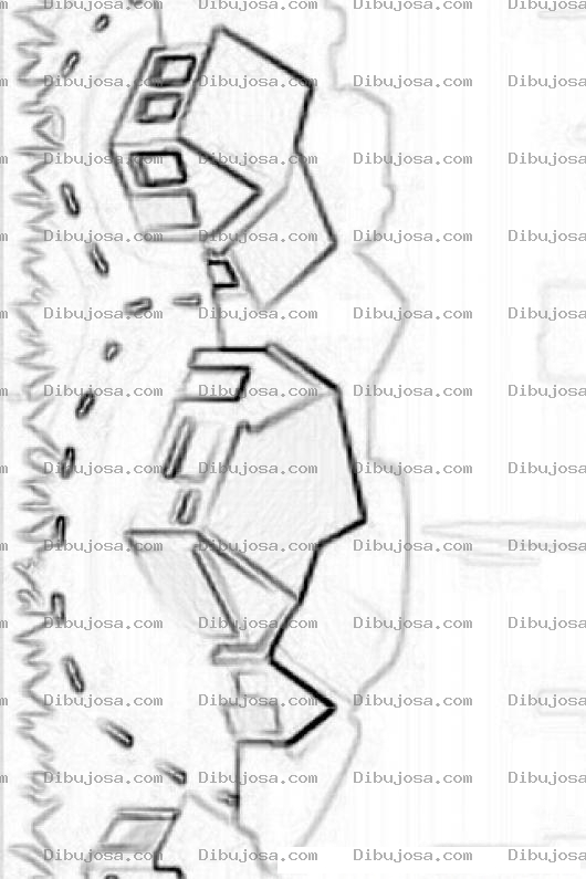 Dibujo para colorear Dibujo De Aldea Barrio Asentamiento Canton O Caserio Para Colorear Y Pintar