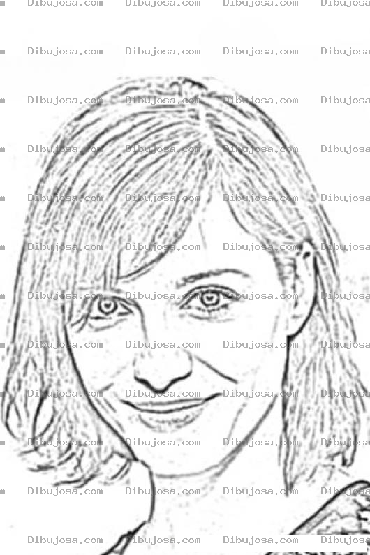 Dibujo para colorear Christina Hendricks Coloring Page Para Pintar Y Colorear