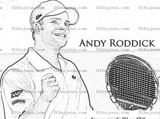 Dibujo para colorear Andy Roddick Coloring Page Para Pintar Y Colorear