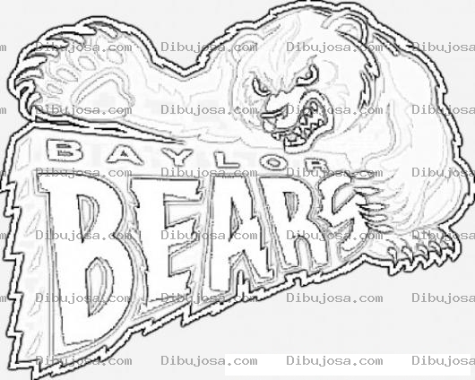Dibujo para colorear Baylor Bears Coloring Page Para Clorear Los Osos De Baylor