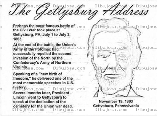 Dibujo para colorear Gettysburg Address Coloring Page