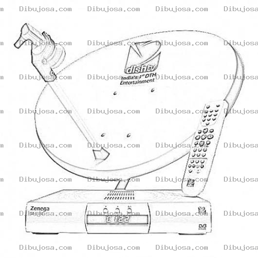 Dibujo para colorear Dish Tv Online Coloring Page