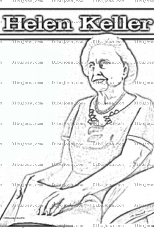 Dibujo para colorear Dibujo De Hellen Keller Para Pintar Y Colorear Online