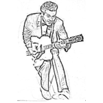 Dibujo para colorear Chuck Berry En Dibujo Para Imprimir Pintar Y Colorear
