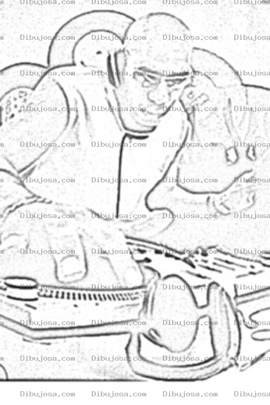Dibujo para colorear Dj Disk Jockey En Dibujo Para Imprimir Pintar Y Colorear Online