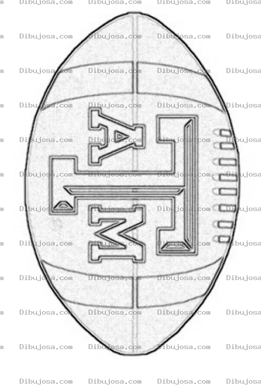 Dibujo para colorear Texas A M Football Online Coloring Page