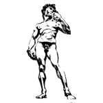 Dibujo para colorear Dibujo De La Estatua De David De Michelangelo Para Pintar Y Colorear