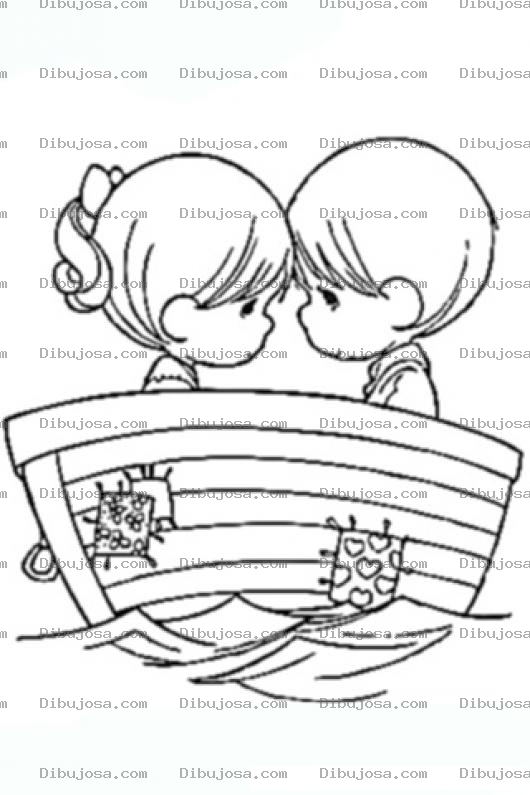 Dibujo para colorear Dibujo De Amor De Precious Momments Para Imprimir Pintar Y Colorear Online