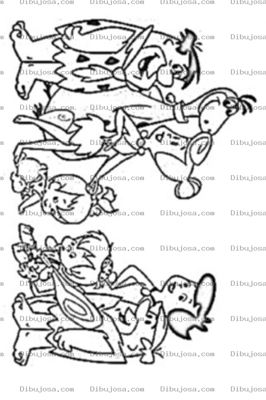 Dibujo para colorear Los Picapiedra Para Colorear Online
