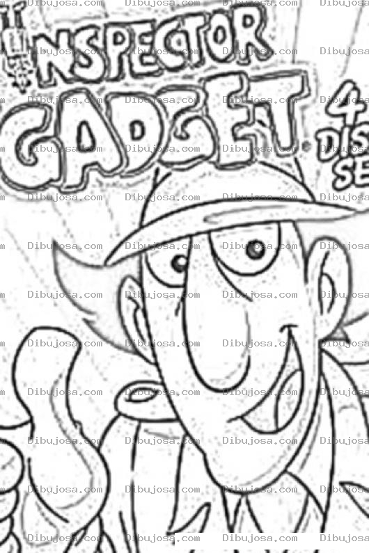 Dibujo para colorear El Inspector Gadget En Dibujo Para Colorear Y Pintar