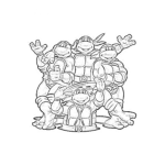 Dibujo para colorear Colorear Tortugas Ninja
