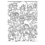 Dibujo para colorear Dibujo De Todos Los Personajes De Dragon Ball Z Para Colorear Y Pintar