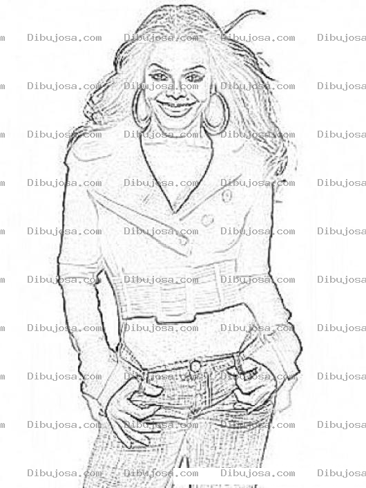 Dibujo para colorear Janet Jackson Coloring Page Para Pintar Y Colorear