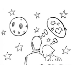 Dibujo para colorear Colorear Novios Enamorados
