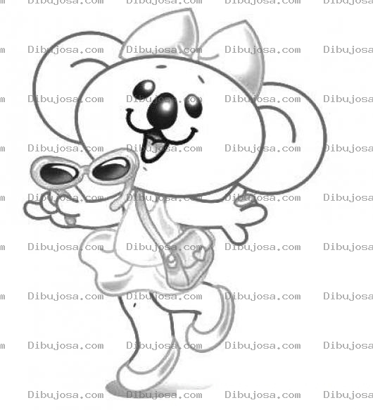Dibujo para colorear Colorear Ratoncita Bonita