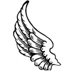 Dibujo para colorear Ala De Angel Para Colorear