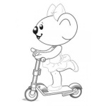 Dibujo para colorear Rantonsita En Monopatin Para Colorear