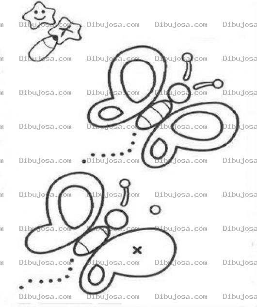 Dibujo para colorear Colorear Maripositas Volando
