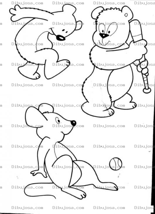 Dibujo para colorear Colorear Osos Y Raton