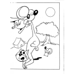Dibujo para colorear Colorear Super Raton Castigando A Un Gato